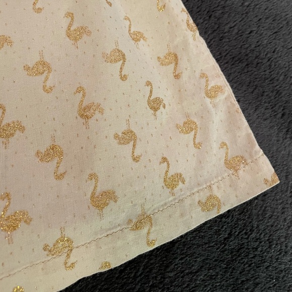H&M Infant’s Taupe cotton dress with sparkly golden flamingos-Size 4-6 months - Picture 5 of 8